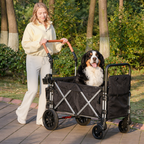 Alota Pets Large Dog Stroller Wagon –  220 lb Heavy Duty with Ramp for Big Dogs